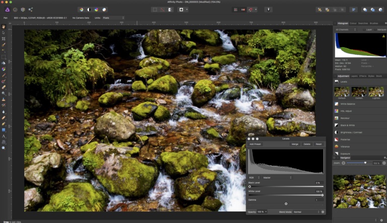 Affinity Photo interface